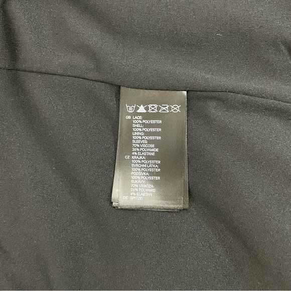 H&M Black Lace Bomber Jacket With Nude Base, Size Small - Picture 8 of 8